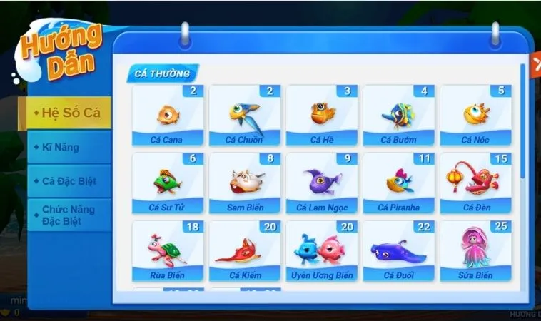 Hệ số cá thưởng trong game Bắn Cá Đại Dương Tại 188Bet