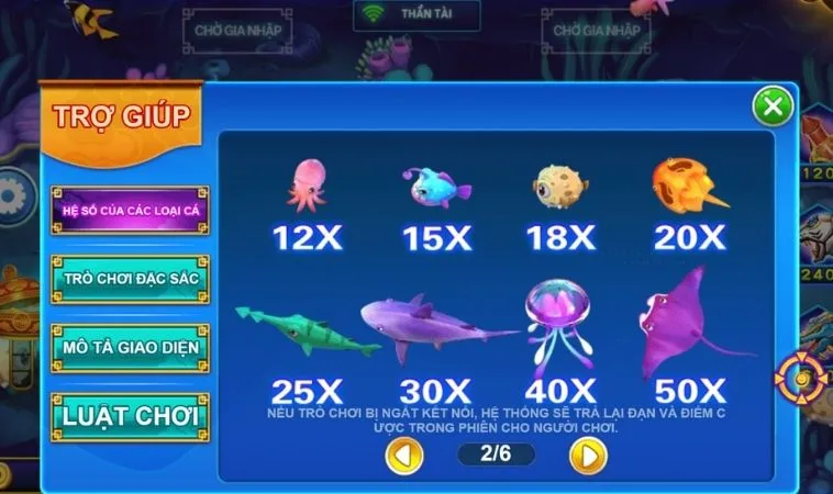 Hệ số cá thưởng trong game Bắn Cá Thần Tài Tại 188Bet