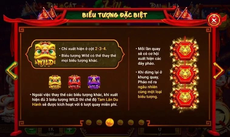 Các biểu tượng đặc biệt trong game Nổ Hũ Lân Hái Lộc 188Bet